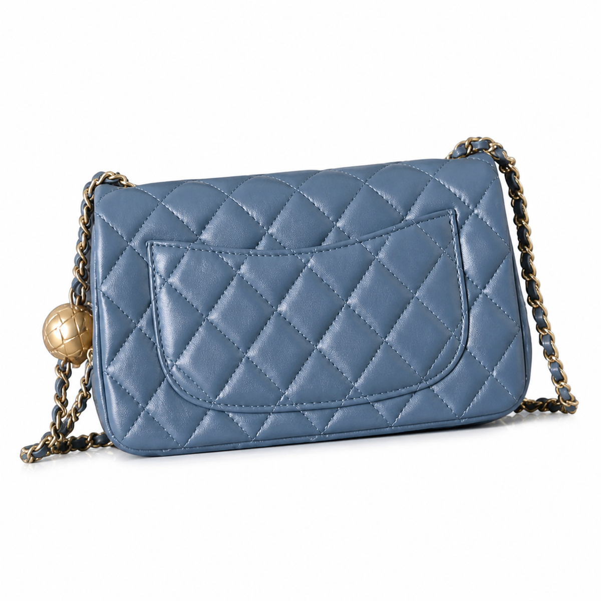 Chanel Classic Quilted Flap Bag | CC Turn-Lock Leather Chain Strap — 20x13cm