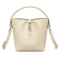 YSL Saint Laurent Le Petit Suzanne Bucket Bag in Cream Smooth Leather