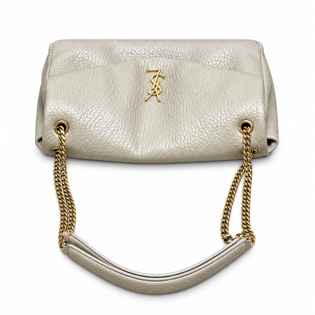YSL Saint Laurent Envelope Large Chain Shoulder Bag Ivory