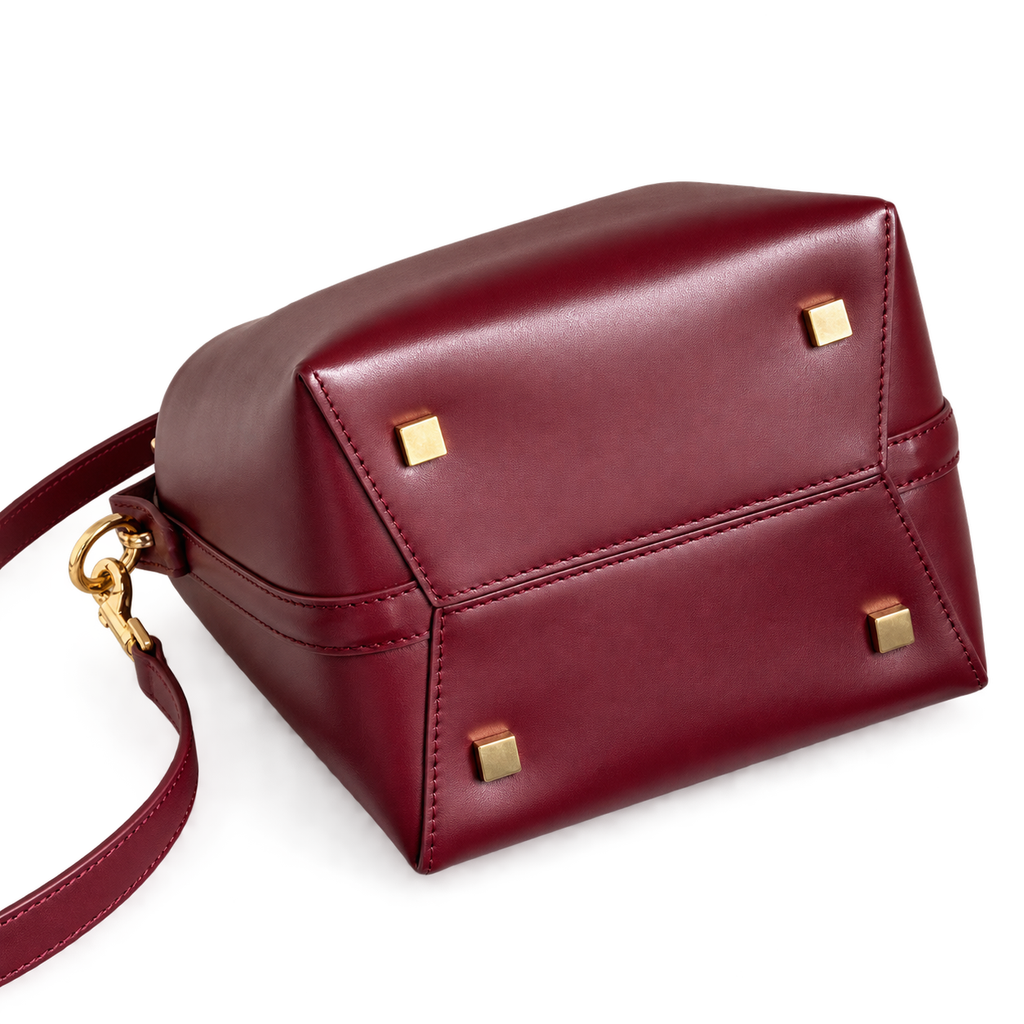YSL Le 37 Large Bucket Bag – Burgundy Leather
