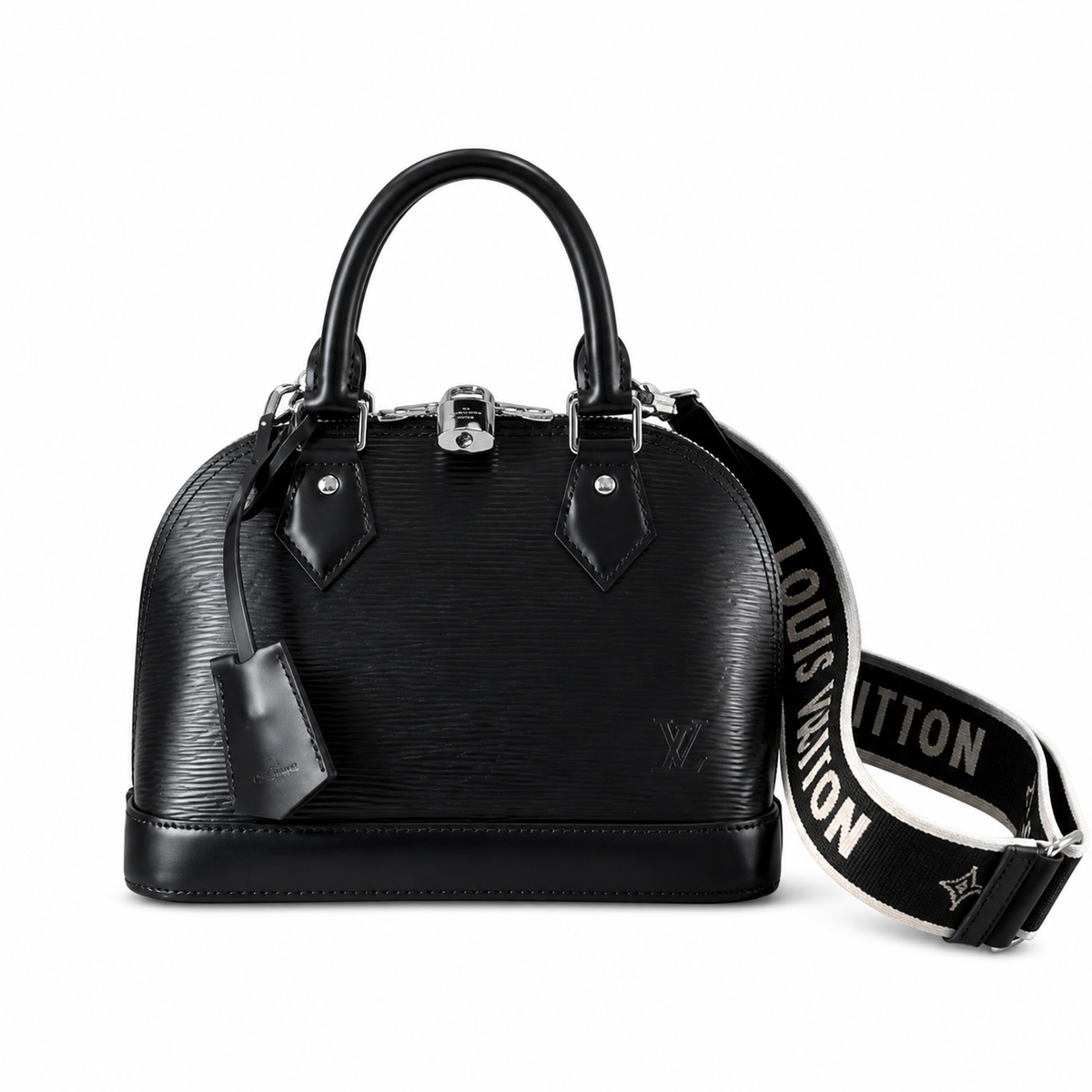 Louis Vuitton Alma BB Black Epi Leather Silver Hardware Bag