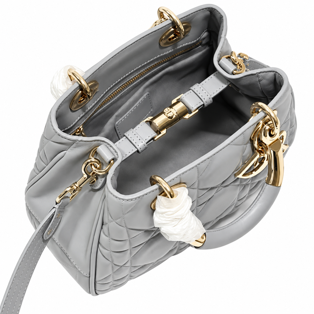 Dior Cannage Quilted Medium Shoulder Bag 24cm