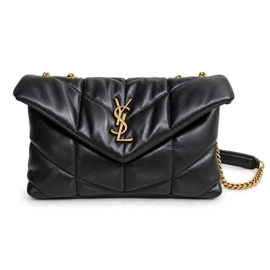 Saint Laurent YSL Loulou Puffer Bag – Black Gold