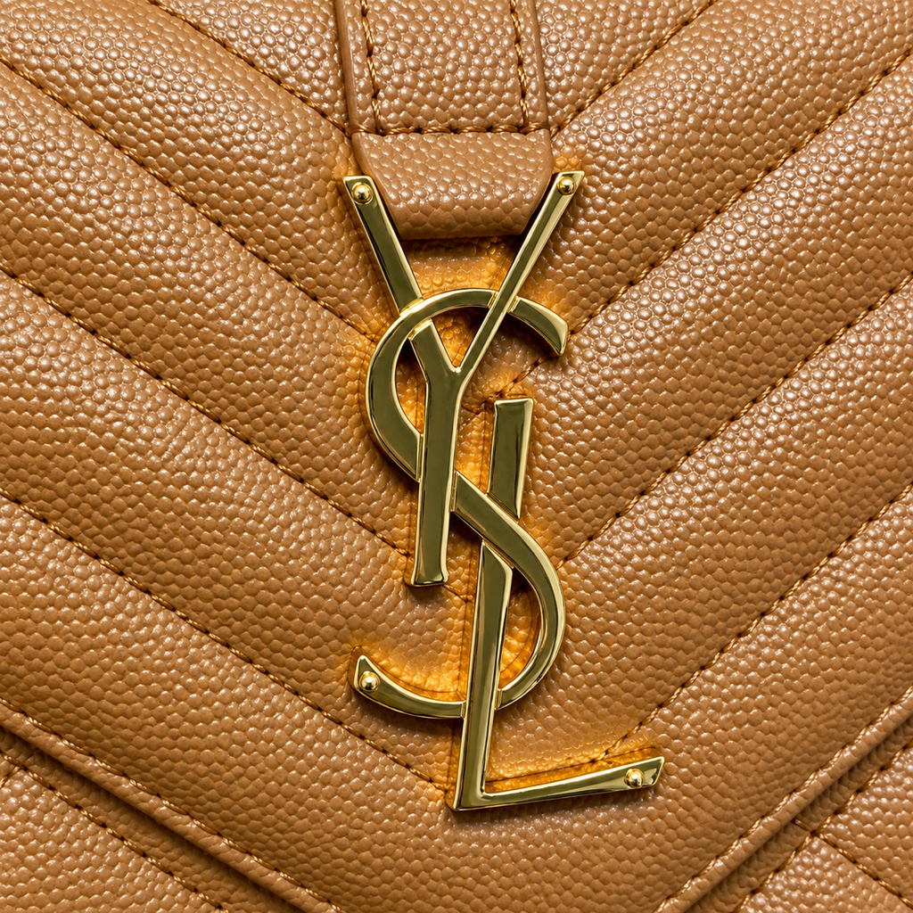 Saint Laurent YSL Envelope Bag – Camel Gold