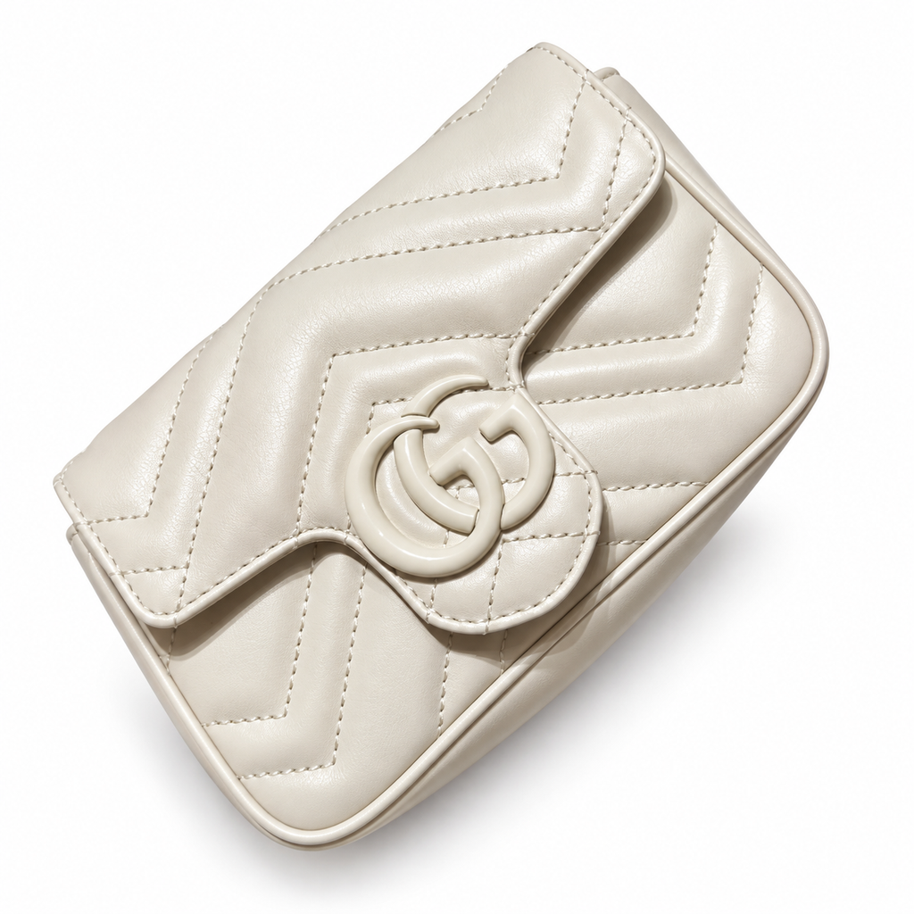 Gucci GG Marmont Super Mini Bag White on White