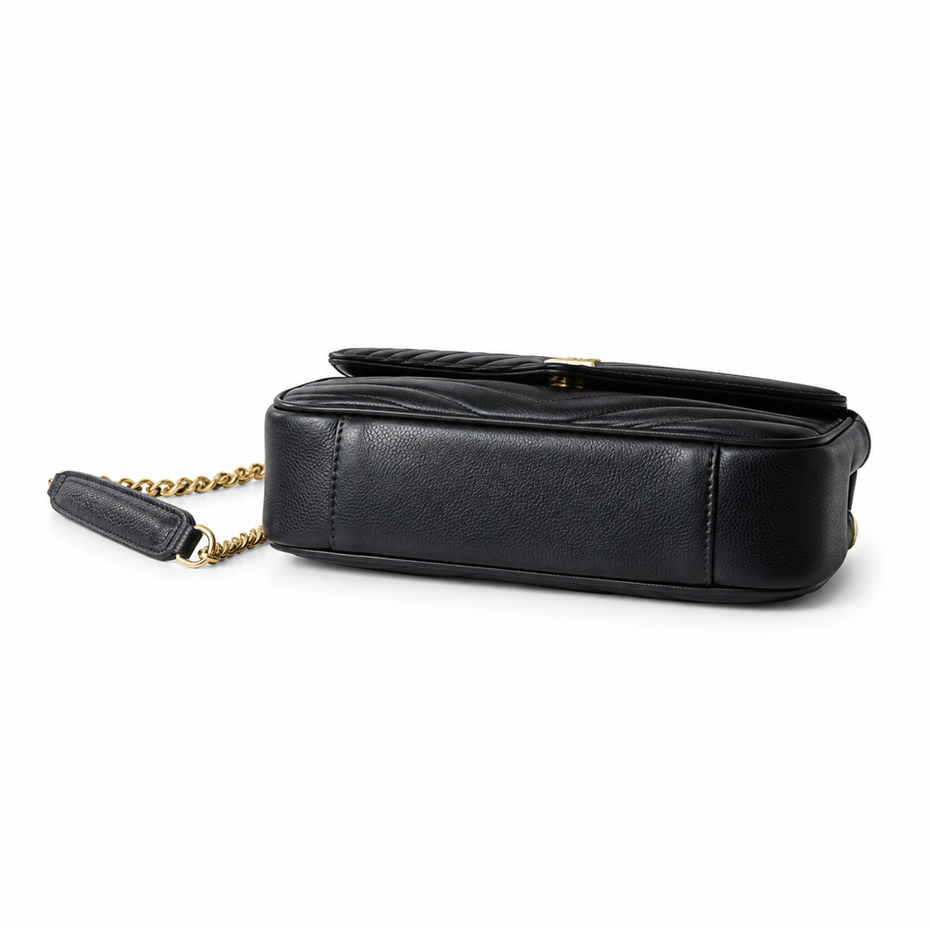 YSL Loulou Small Chain Bag – Black Quilted Leather