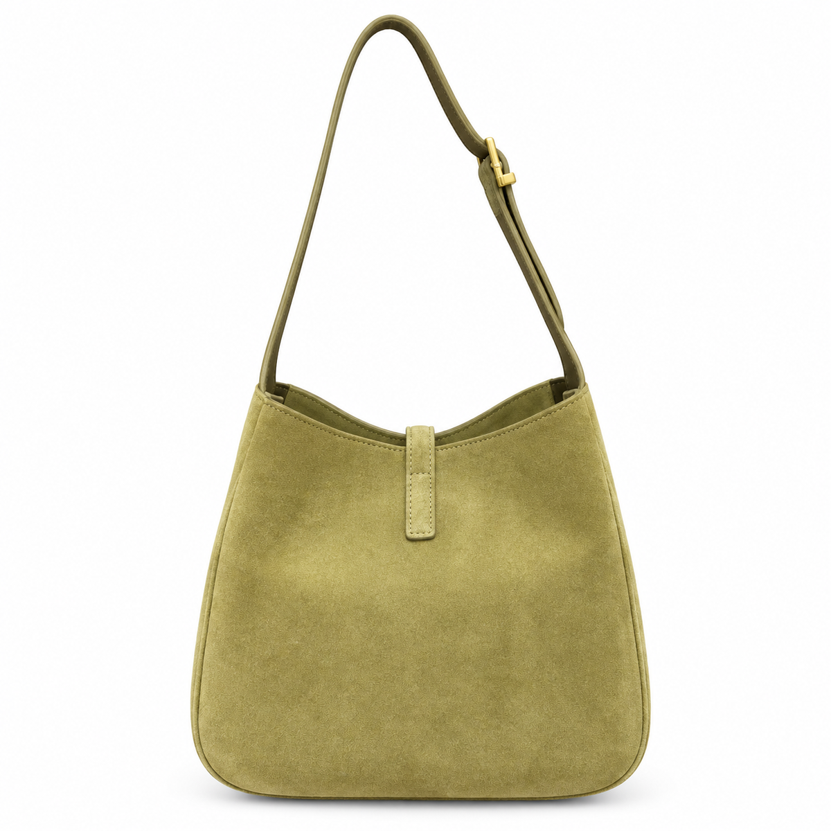 Saint Laurent YSL Le 5 à 7 Hobo – Sage Suede Gold