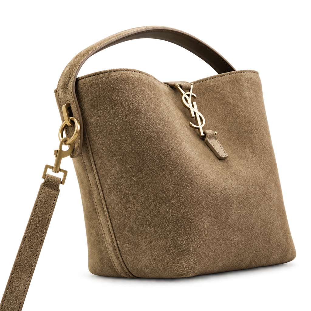 YSL Le 37 Bucket Bag – Camel Suede