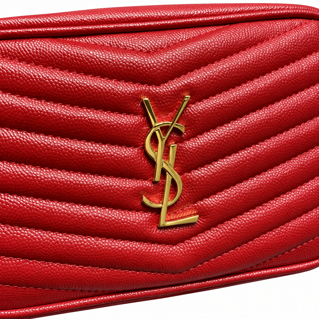 Saint Laurent YSL Lou Mini Camera Bag – Red Gold