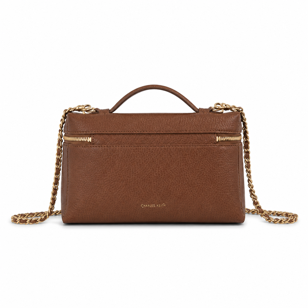 Chanel Burgundy Caviar Leather Wallet on Chain | Gold Chain — WOC