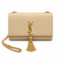 Saint Laurent YSL Kate Tassel Bag – Beige Smooth Leather Gold