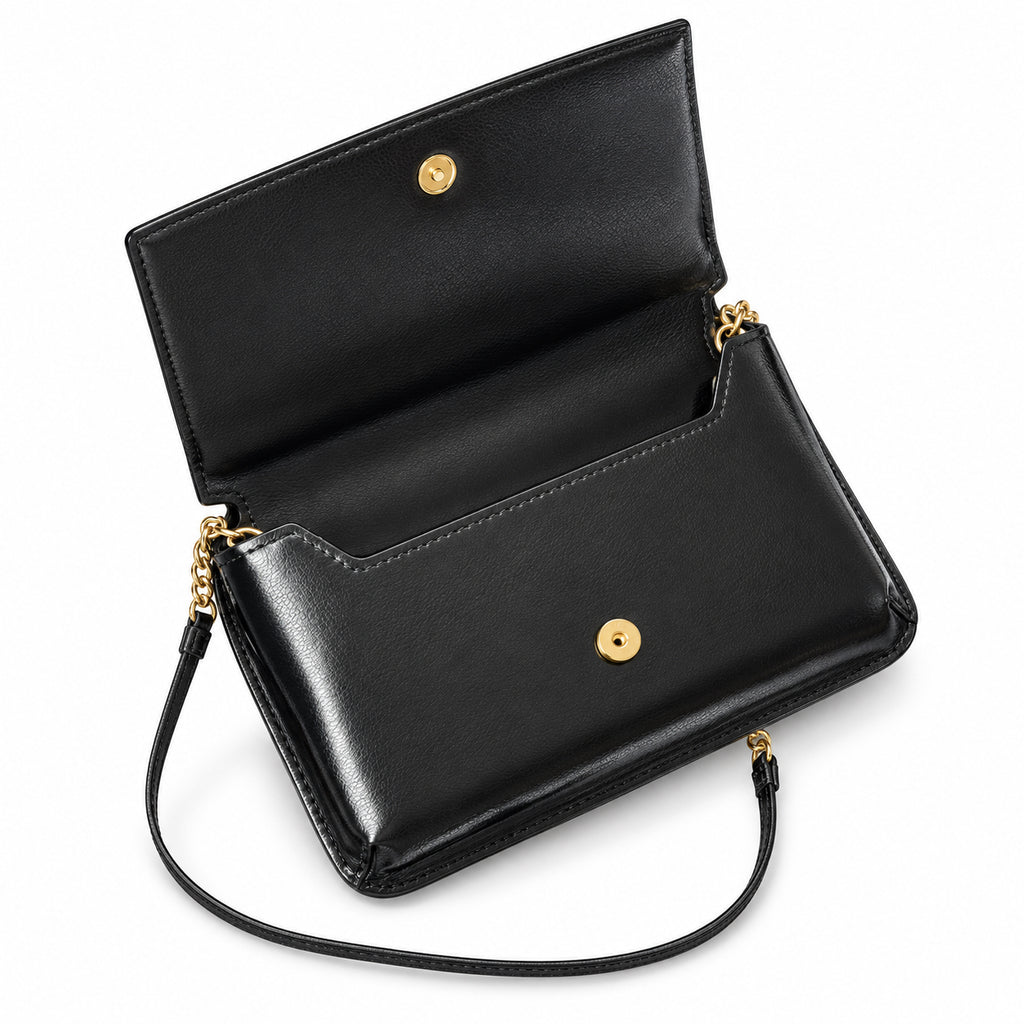 YSL Saint Laurent Kate Small Chain Bag in Black Smooth Leather
