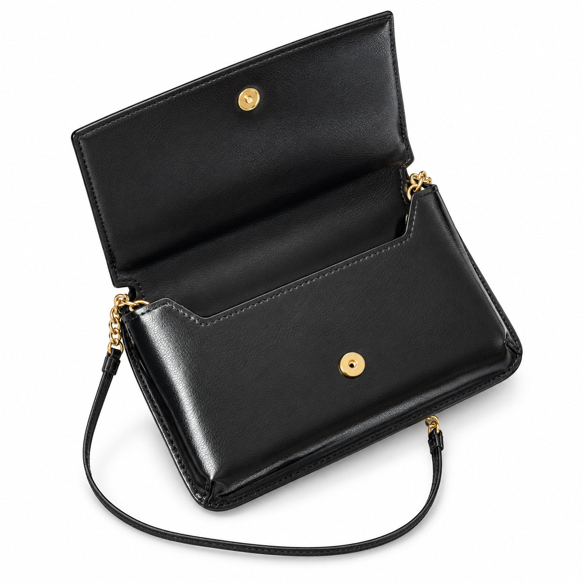 YSL Saint Laurent Kate Small Chain Bag in Black Smooth Leather