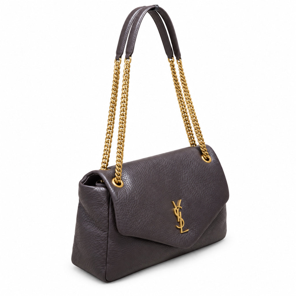 YSL Saint Laurent Envelope Large Chain Shoulder Bag Dark Brown