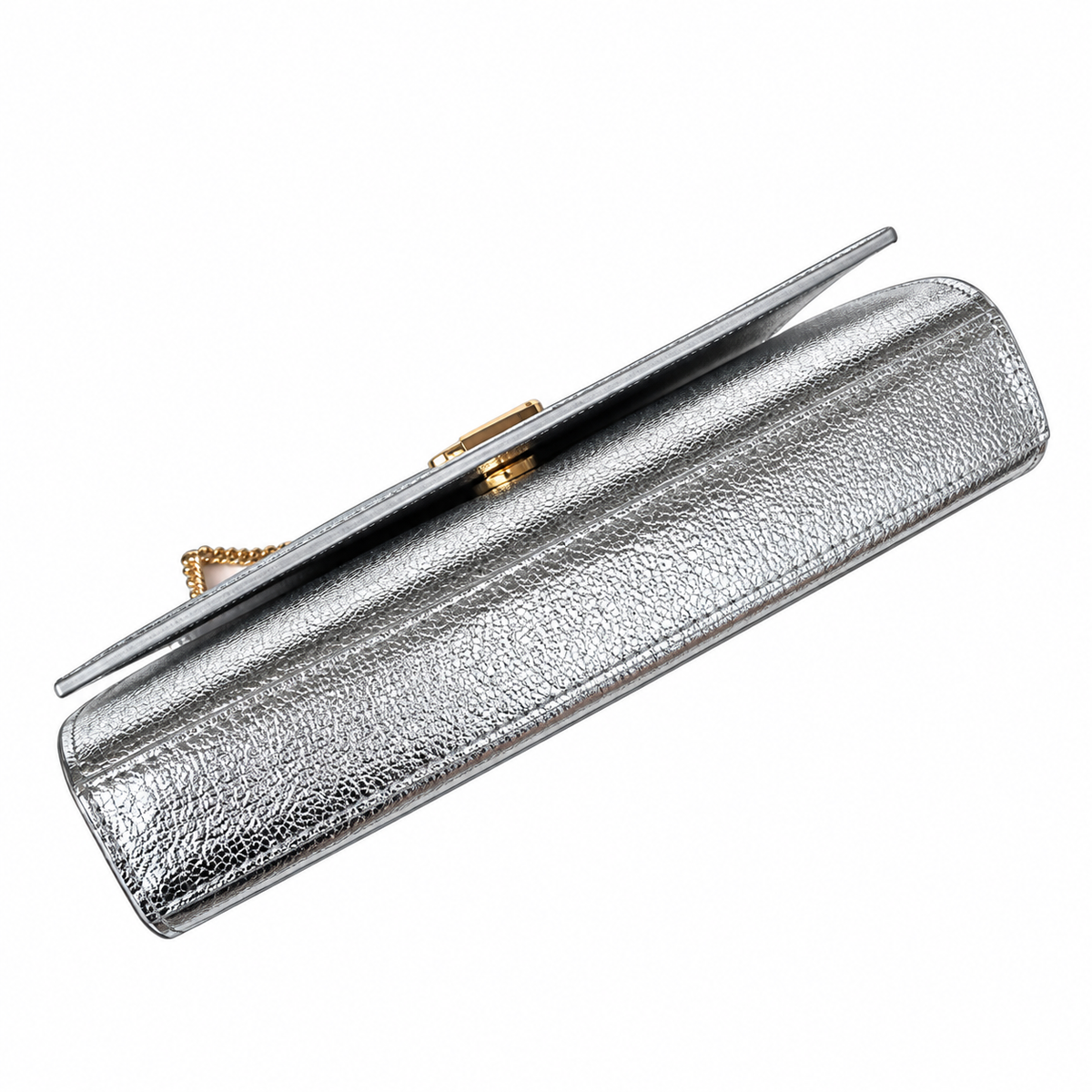 Saint Laurent YSL Kate Chain Bag – Silver Metallic