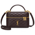 YSL Gaby Vanity Bag – Dark Brown Quilted Leather