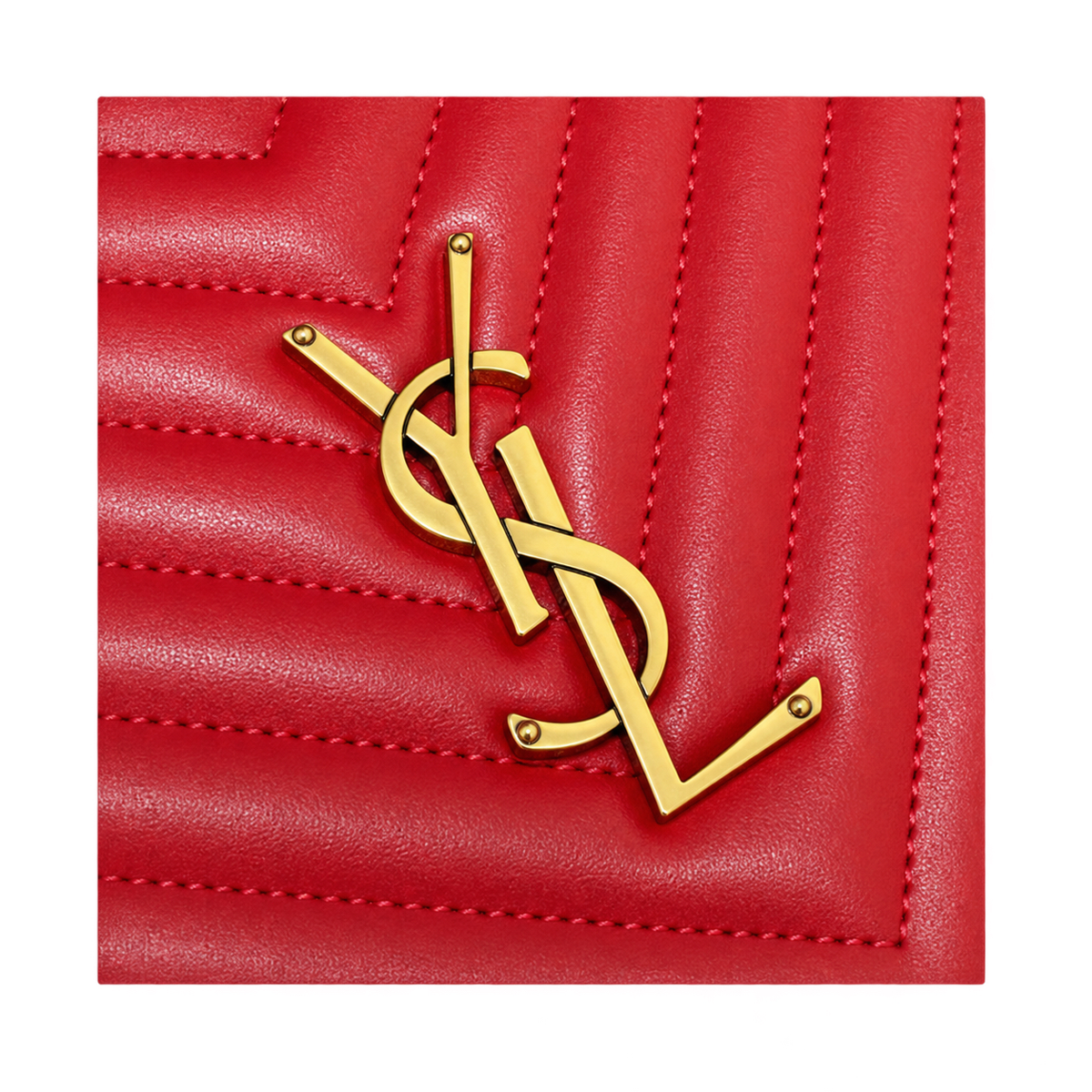 Saint Laurent YSL Lou Large Camera Bag – Red Gold