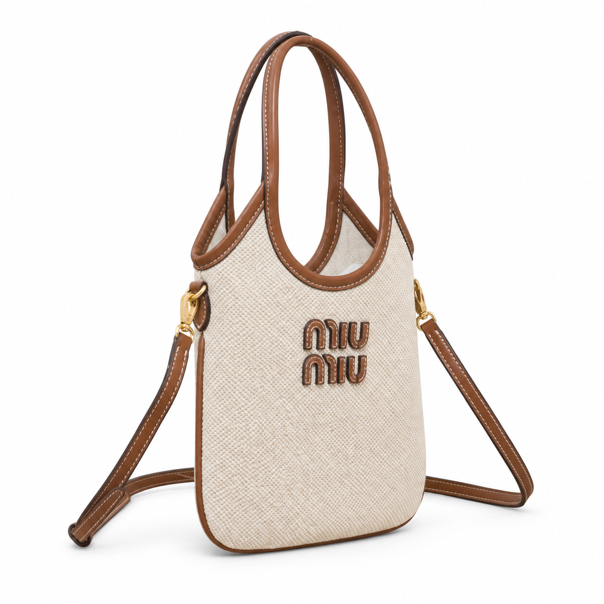 Miu Miu Leather Top Handle Bag 24 cm