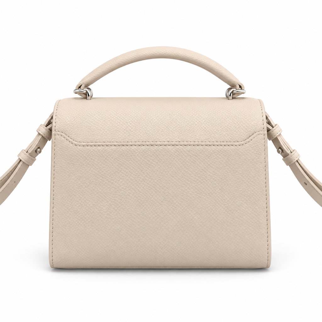 Saint Laurent Cassandra Medium – Cream Leather Silver YSL