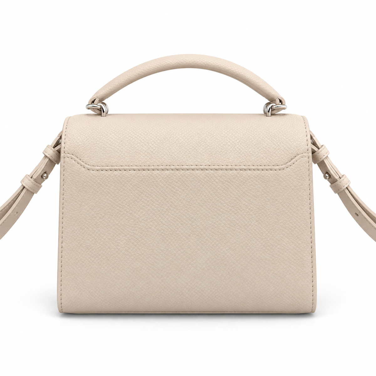 Saint Laurent Cassandra Medium – Cream Leather Silver YSL