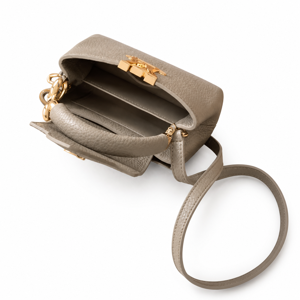 Louis Vuitton Capucines BB – Stone Grey Taurillon Flap