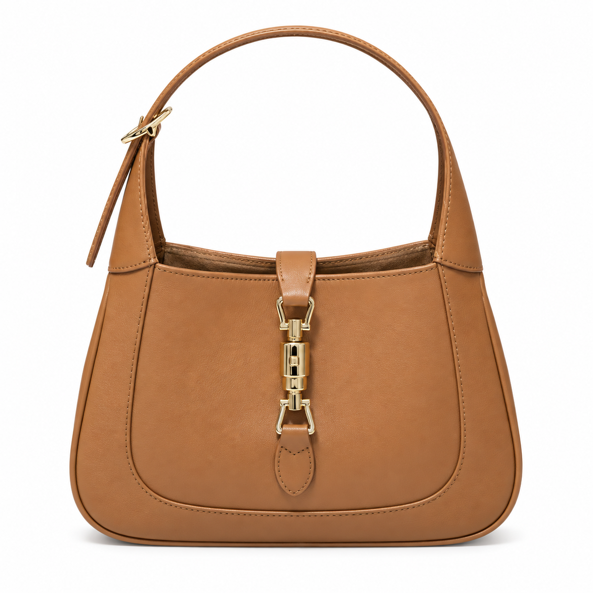 Gucci Jackie 1961 Small Hobo in Camel Tan Leather with Tab Closure
