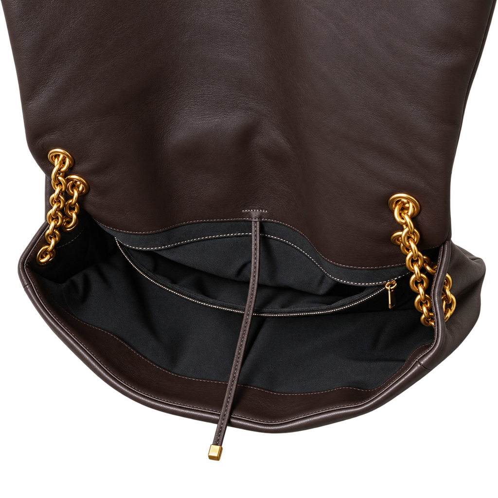 Saint Laurent YSL Jamie Top Handle Bag – Dark Brown Quilted
