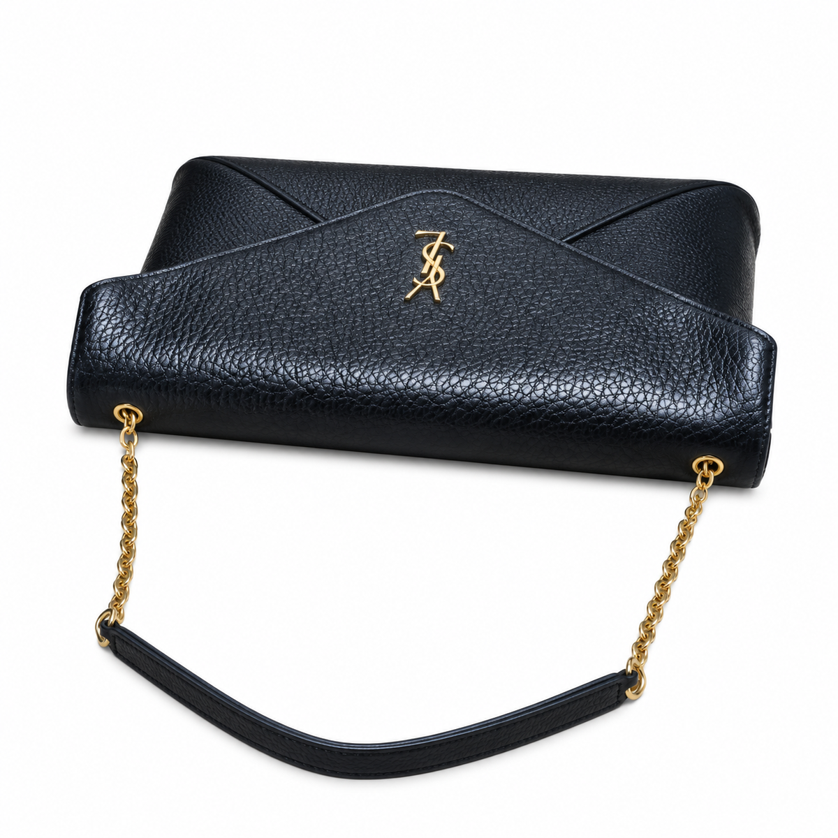 YSL Saint Laurent Envelope Chain Bag Black