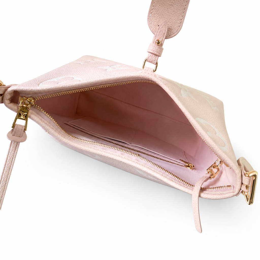 Louis Vuitton CarryAll PM Pink Empreinte Leather Shoulder Bag