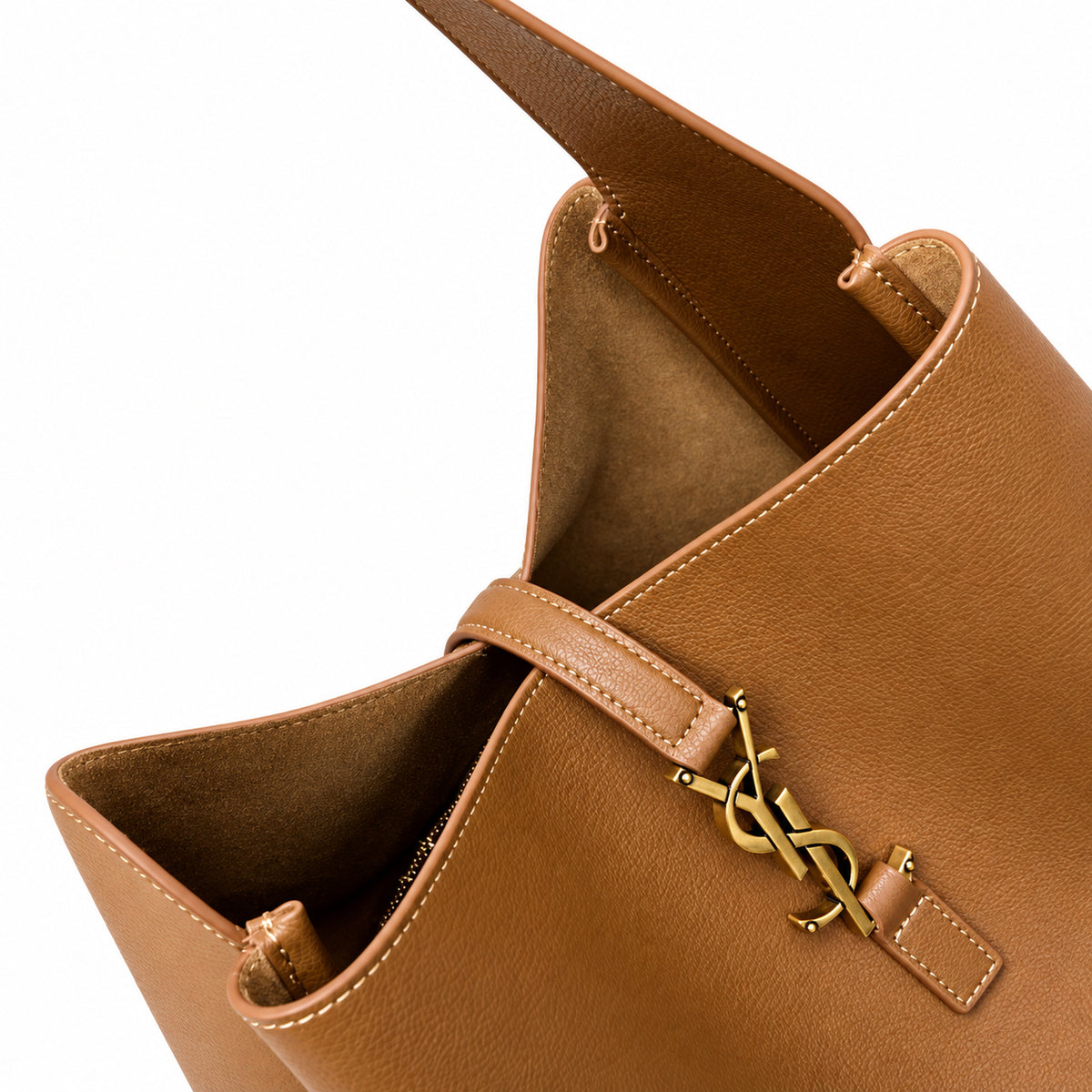 YSL Saint Laurent Le 5 à 7 Large Hobo Bag Camel