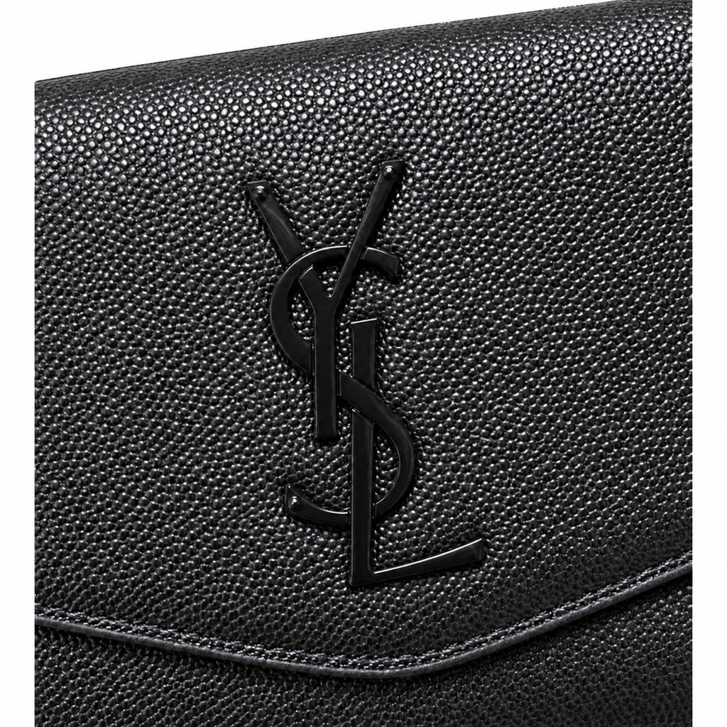 Saint Laurent Uptown Chain Wallet – Black Epsom Matte