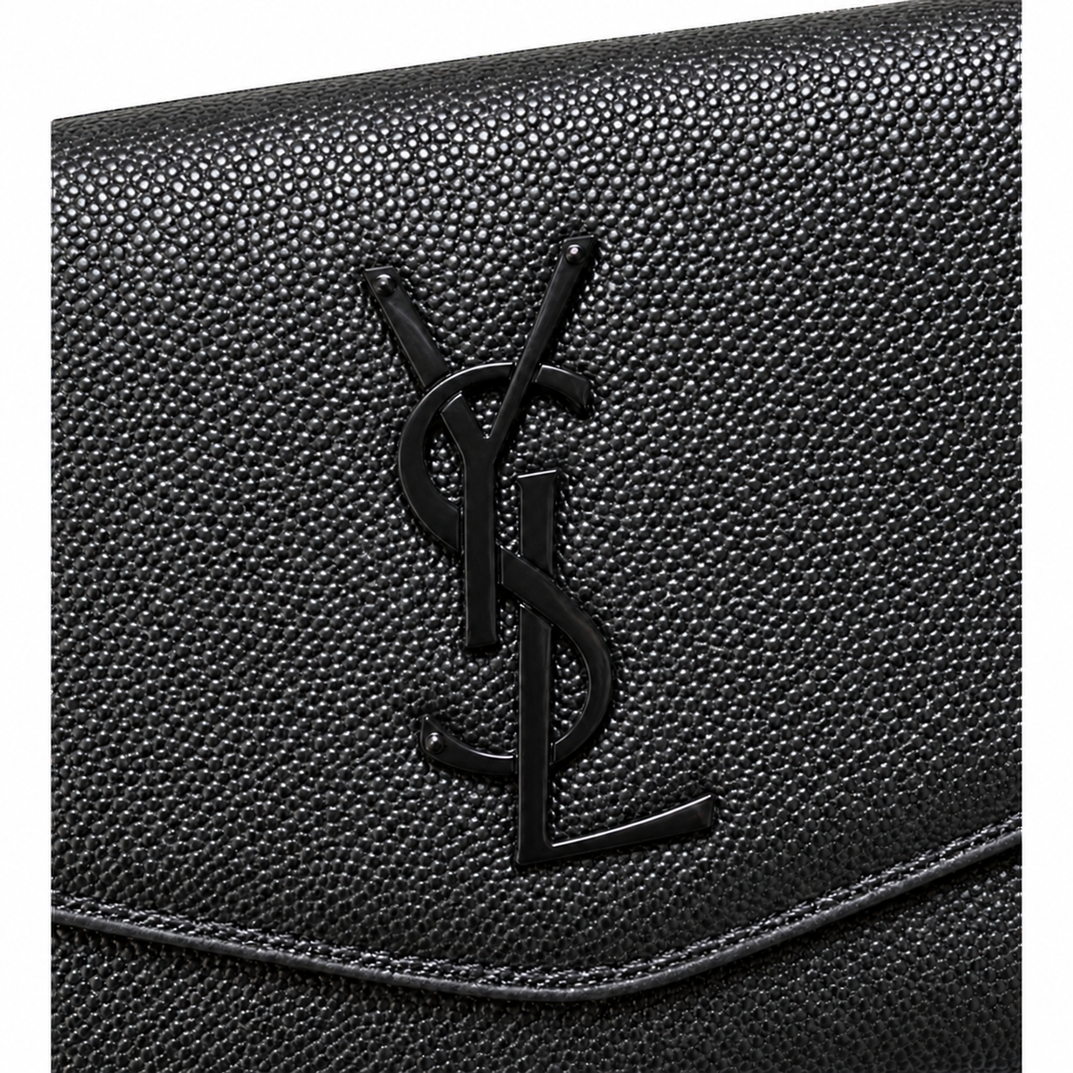Saint Laurent Uptown Chain Wallet – Black Epsom Matte