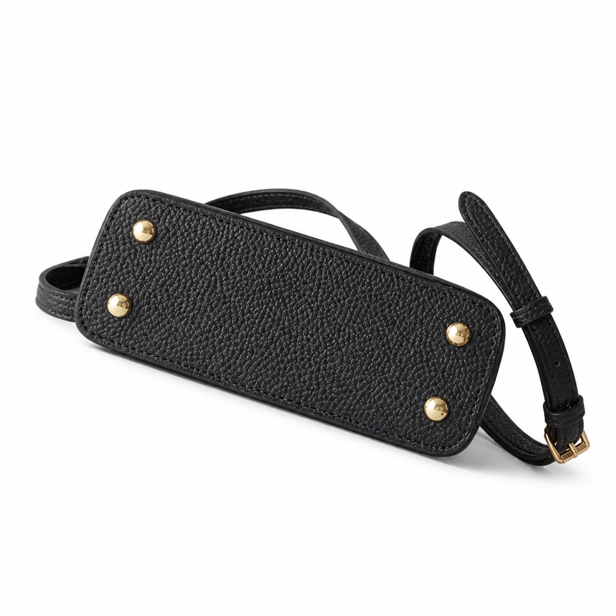 Louis Vuitton Capucines Mini Black Taurillon Leather Handbag with Gold Chain