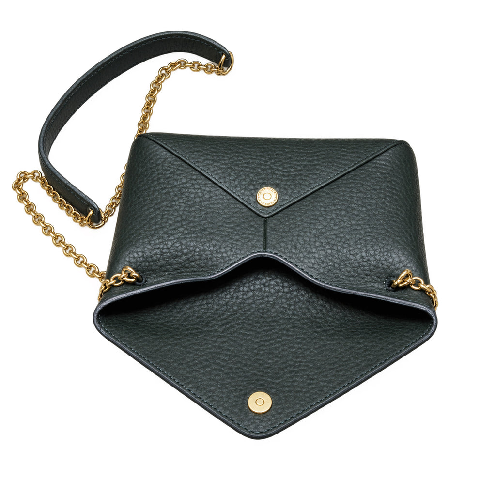YSL Saint Laurent Envelope Chain Wallet Crossbody Black