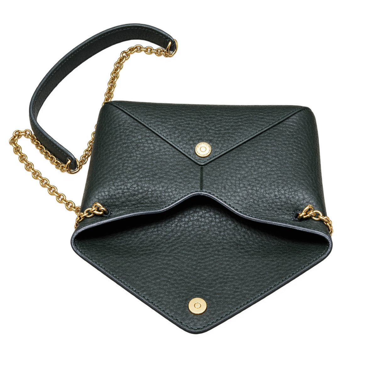 YSL Saint Laurent Envelope Chain Wallet Crossbody Black