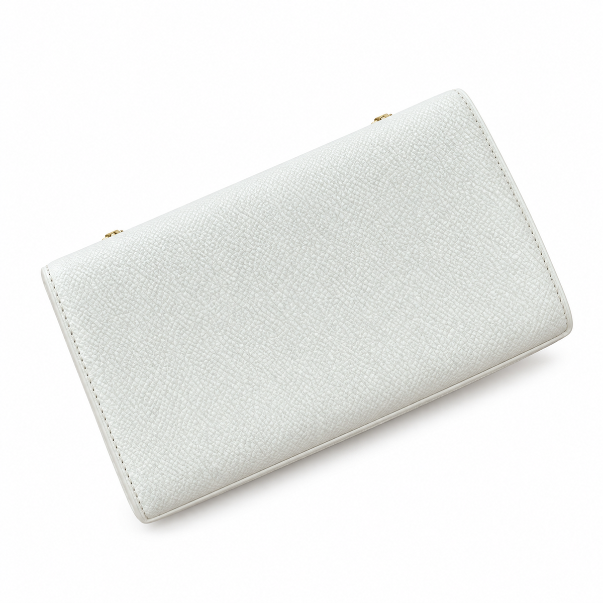 Saint Laurent YSL Kate Chain Wallet – Cream Suede Gold