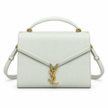 YSL Cassandra Mini Bag – White Smooth Leather