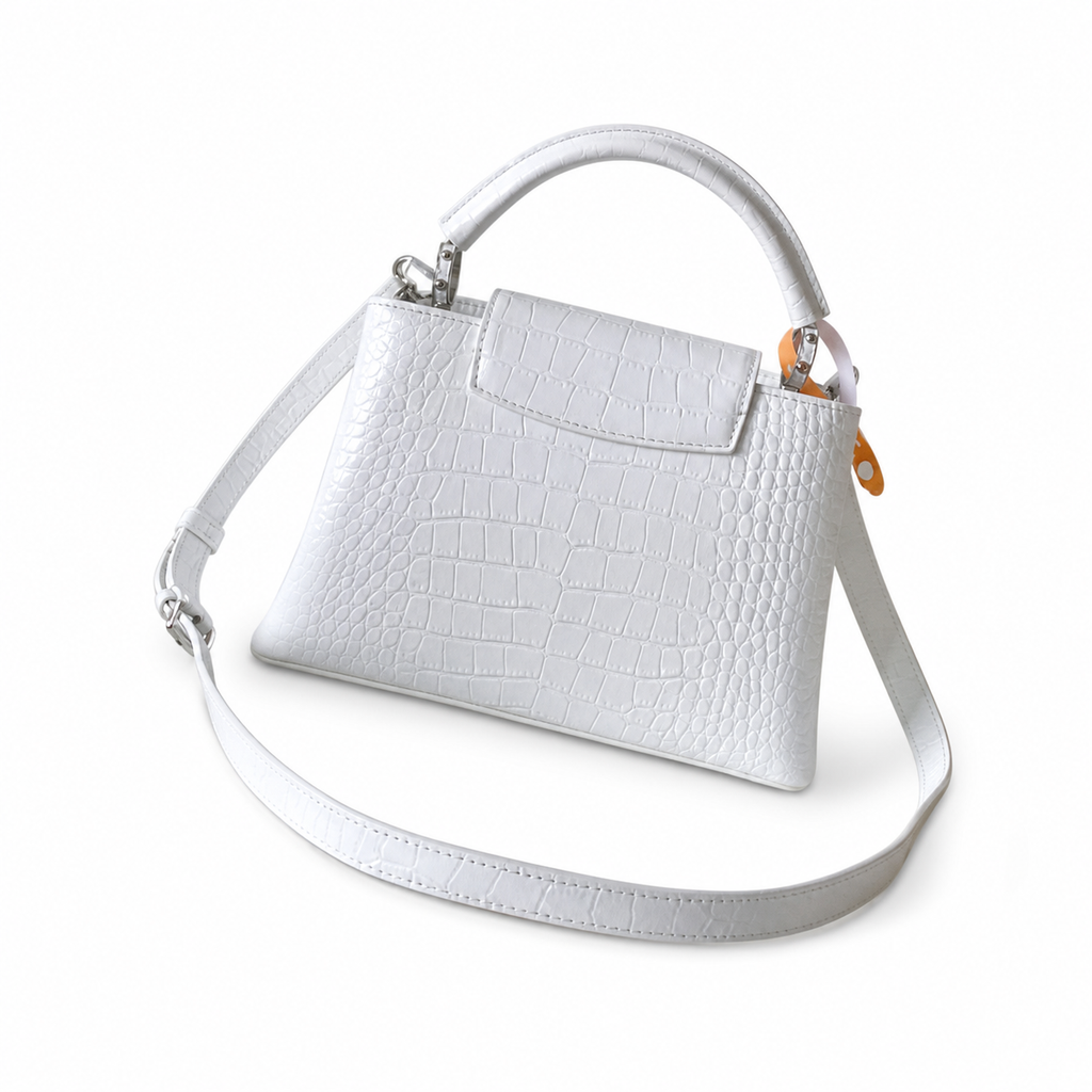 Louis Vuitton Capucines BB – White Crocodile Leather
