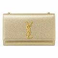 Saint Laurent YSL Kate Chain Bag – Gold Metallic
