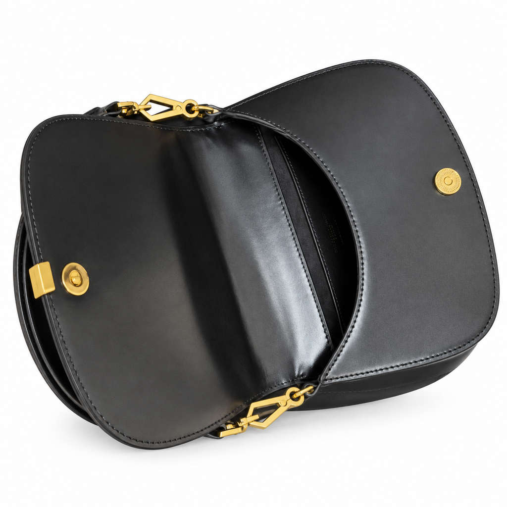 Saint Laurent YSL Voltaire Shoulder Bag – Black Leather