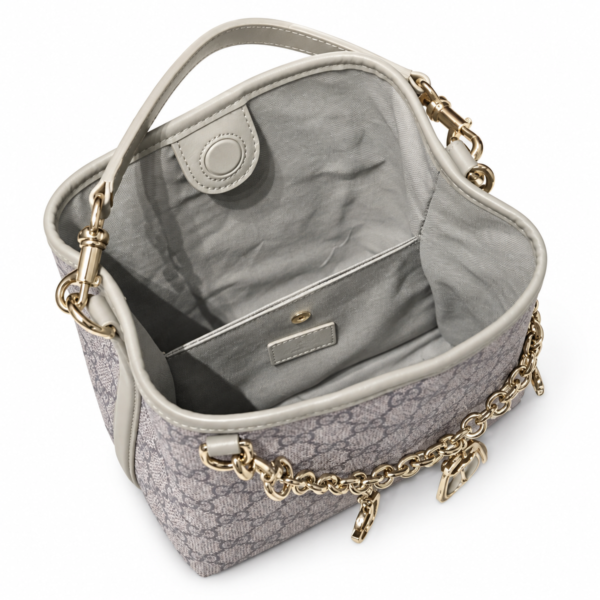 Gucci GG Supreme Small Bucket Bag with Charms