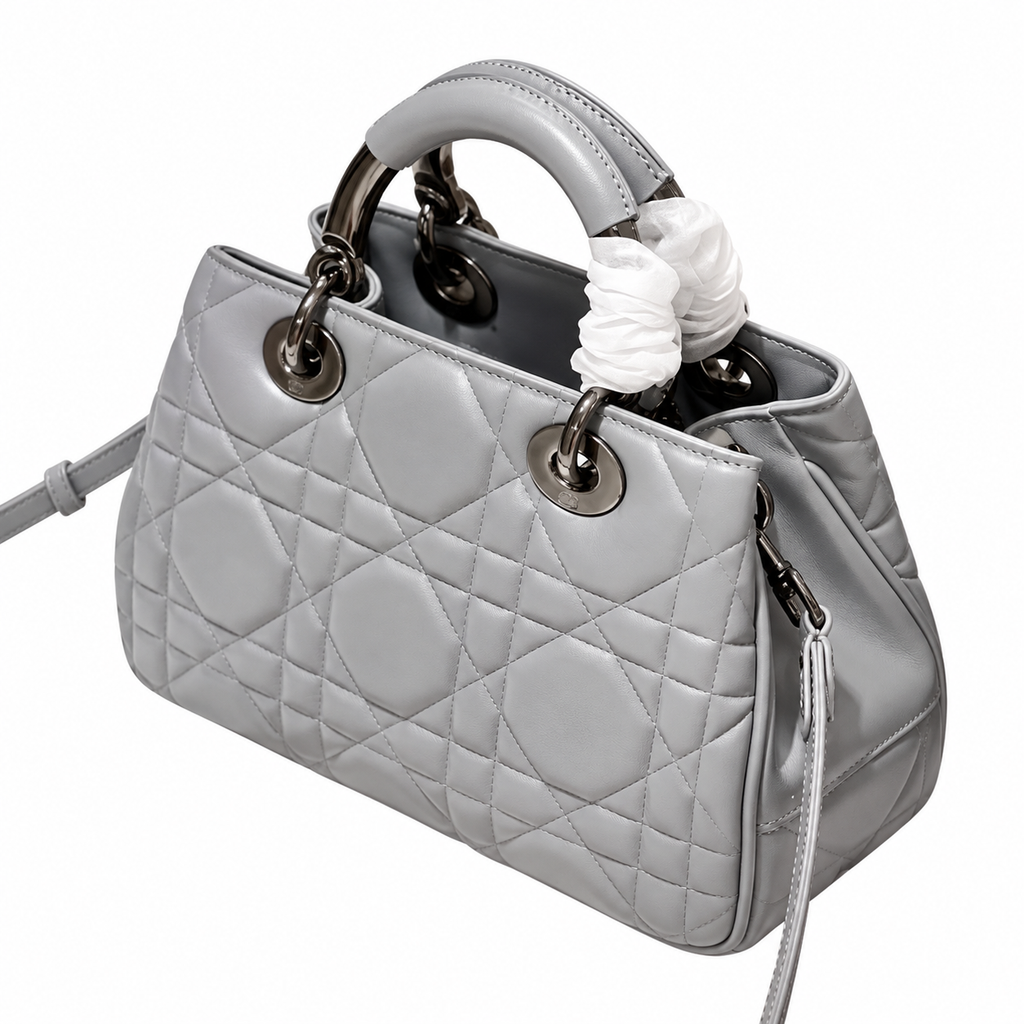 Dior Cannage Quilted Work Tote Bag 24cm
