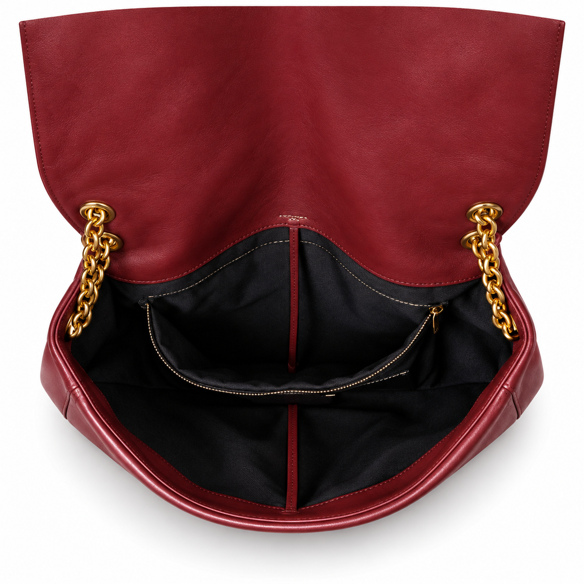Saint Laurent YSL Jamie Chain Bag – Burgundy Quilted Leather