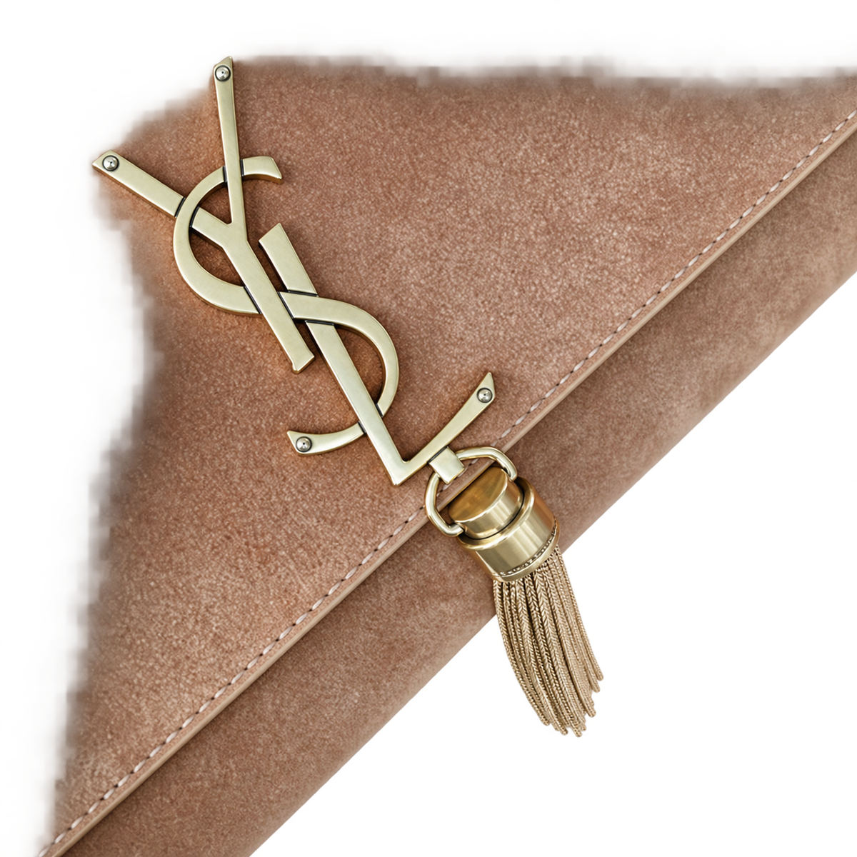 Saint Laurent YSL Kate Tassel Chain Bag – Tan Suede