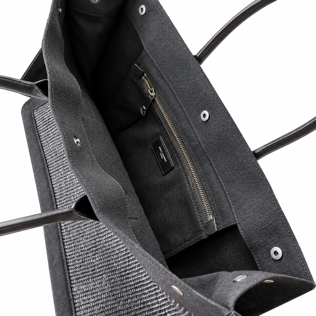 Saint Laurent Rive Gauche Tote – Black Canvas