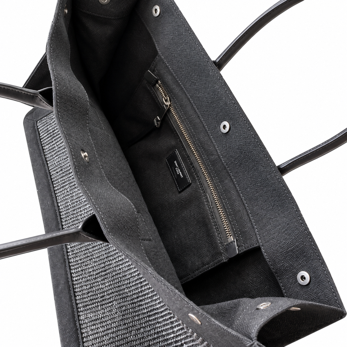 Saint Laurent Rive Gauche Tote – Black Canvas