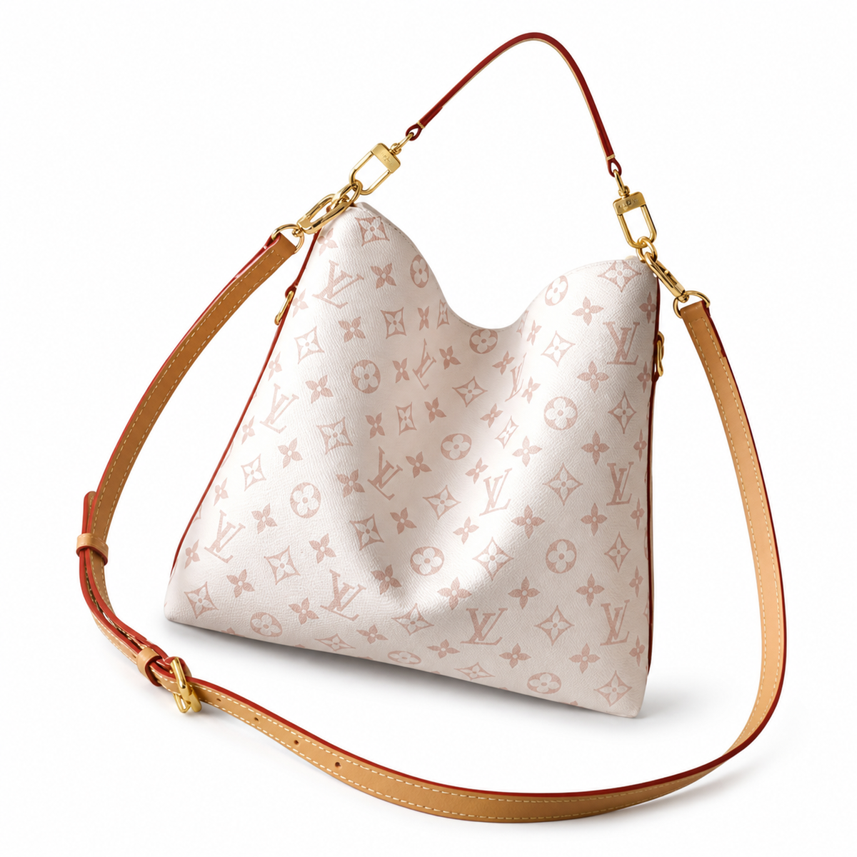 Louis Vuitton Slide White Monogram Canvas Zip Shoulder Bag