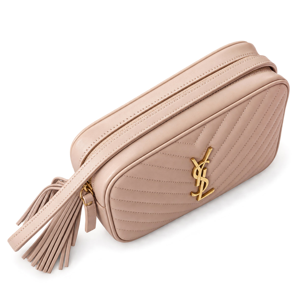 Saint Laurent YSL Lou Camera Bag – Blush Antique Gold