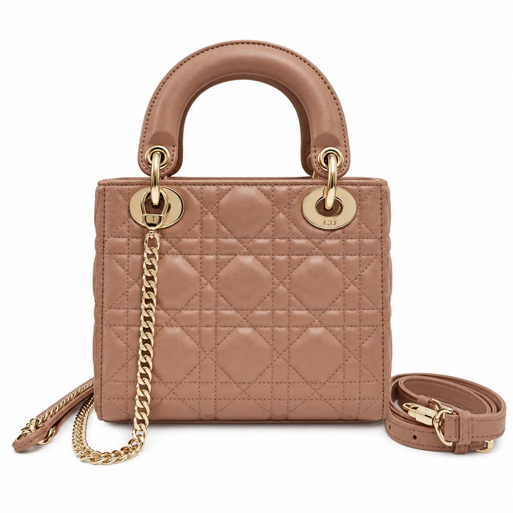 Dior Cannage Quilted Crossbody Flap Bag 17cm