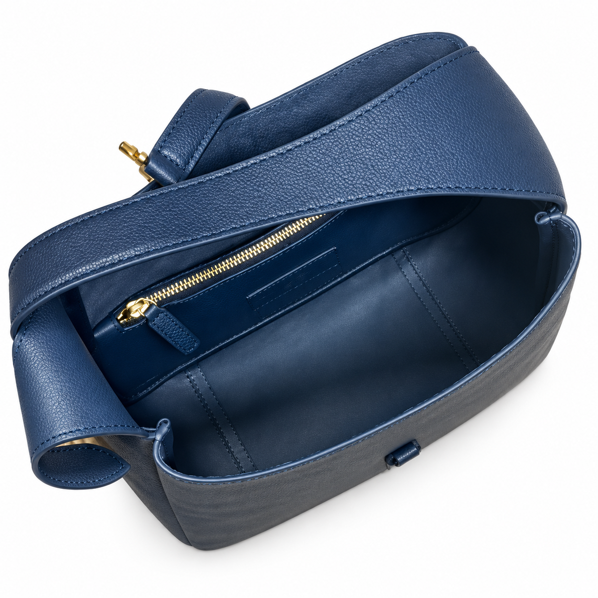 YSL Le 5 à 7 Hobo Bag – Navy Blue Leather